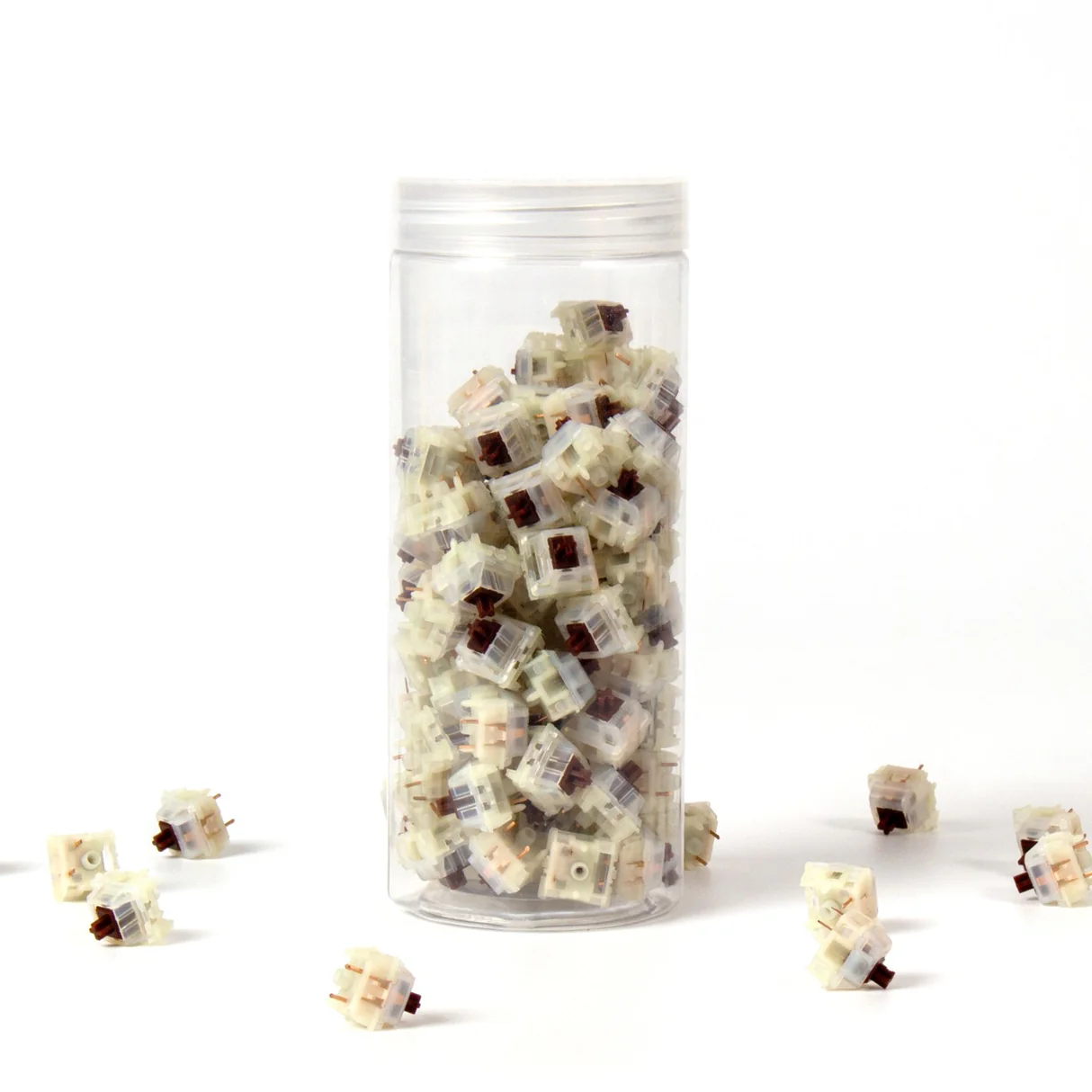 Gateron-Cap-Switches-Version-2-Milky-Brown Klaviatuurilülitid Keychron Gateron G Pro pruunid lülitid (110 tk.) - Image 1