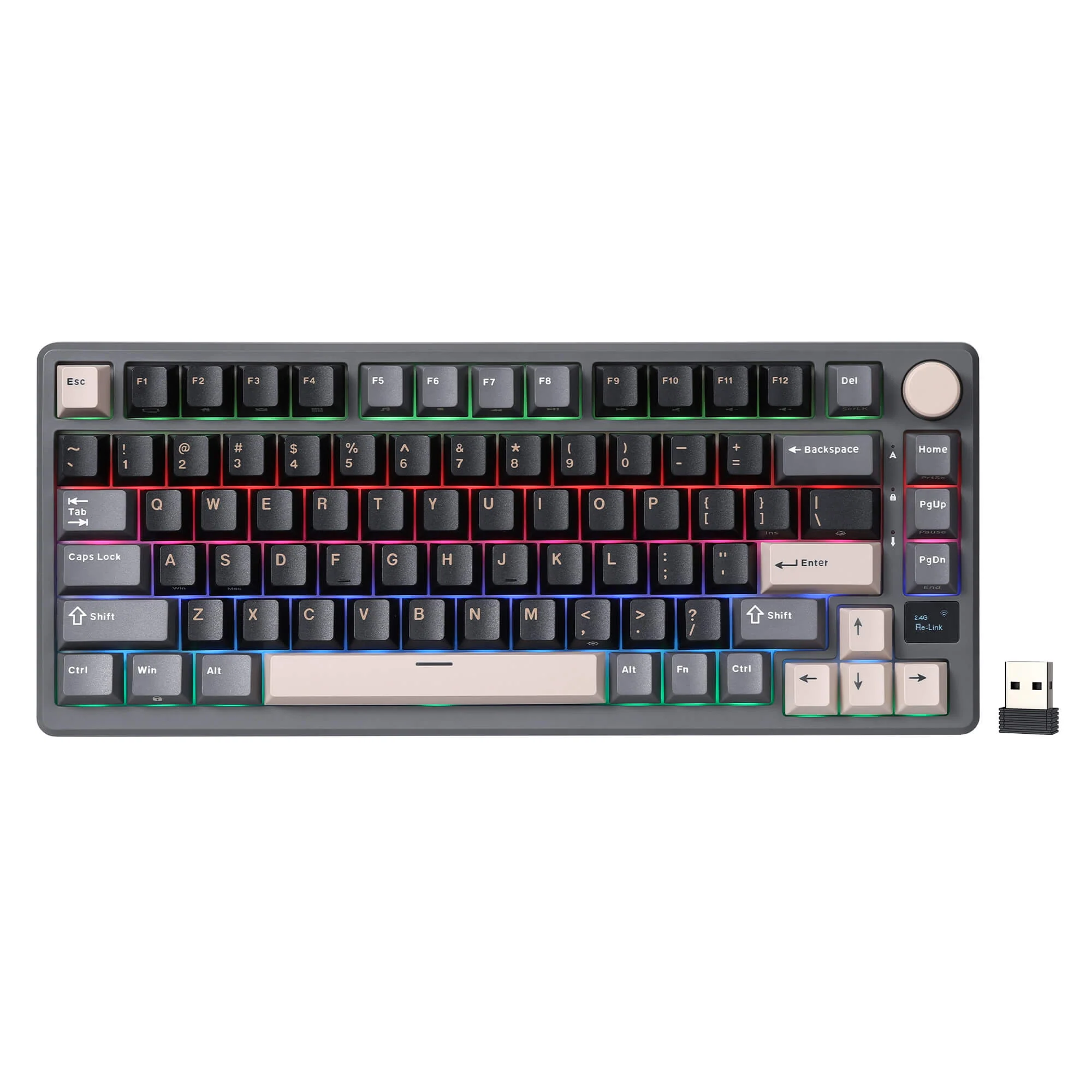 M7575_WirelessGaklõpsugKeyboard_7_1024x1024@2x Klaviatuur Kuninglik Kludge RK M75 (Phantom) - Image 1