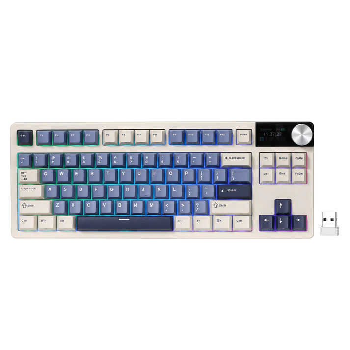 RKROYALKLUDGES8580_TKLGasketMountWirelessGaklõpsugKeyboard_2 Kuninglik Kludge S85 klaviatuur (horisondi sinine) - Image 1